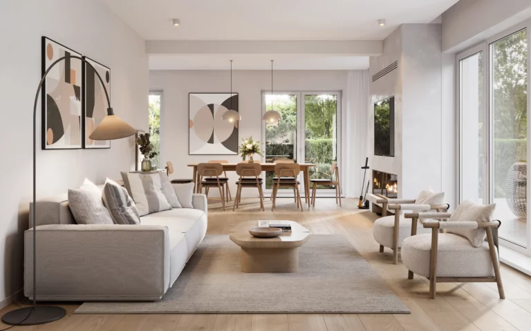 Virtuelles Homestaging eines Wohnzimmers