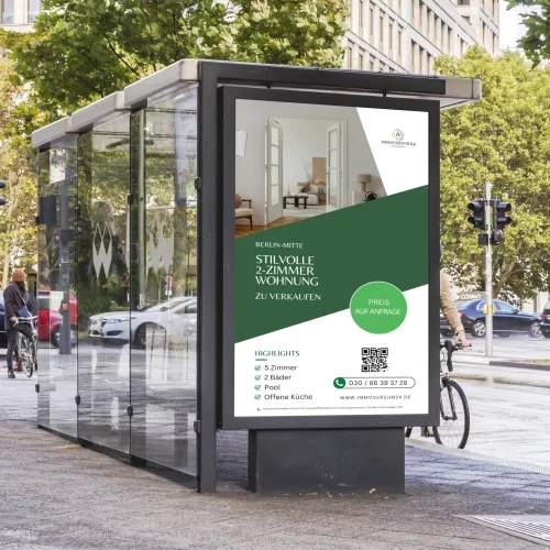 Professionelles Immobilienmarketing an Bushaltestellen und Bahnhöfen